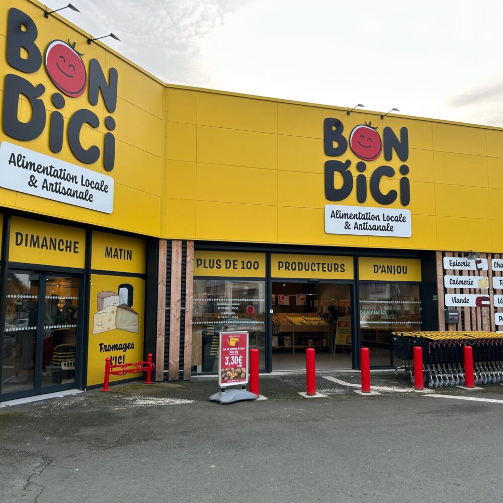 Façade de l'épicerie Bon d'Ici Grand Maine à Angers