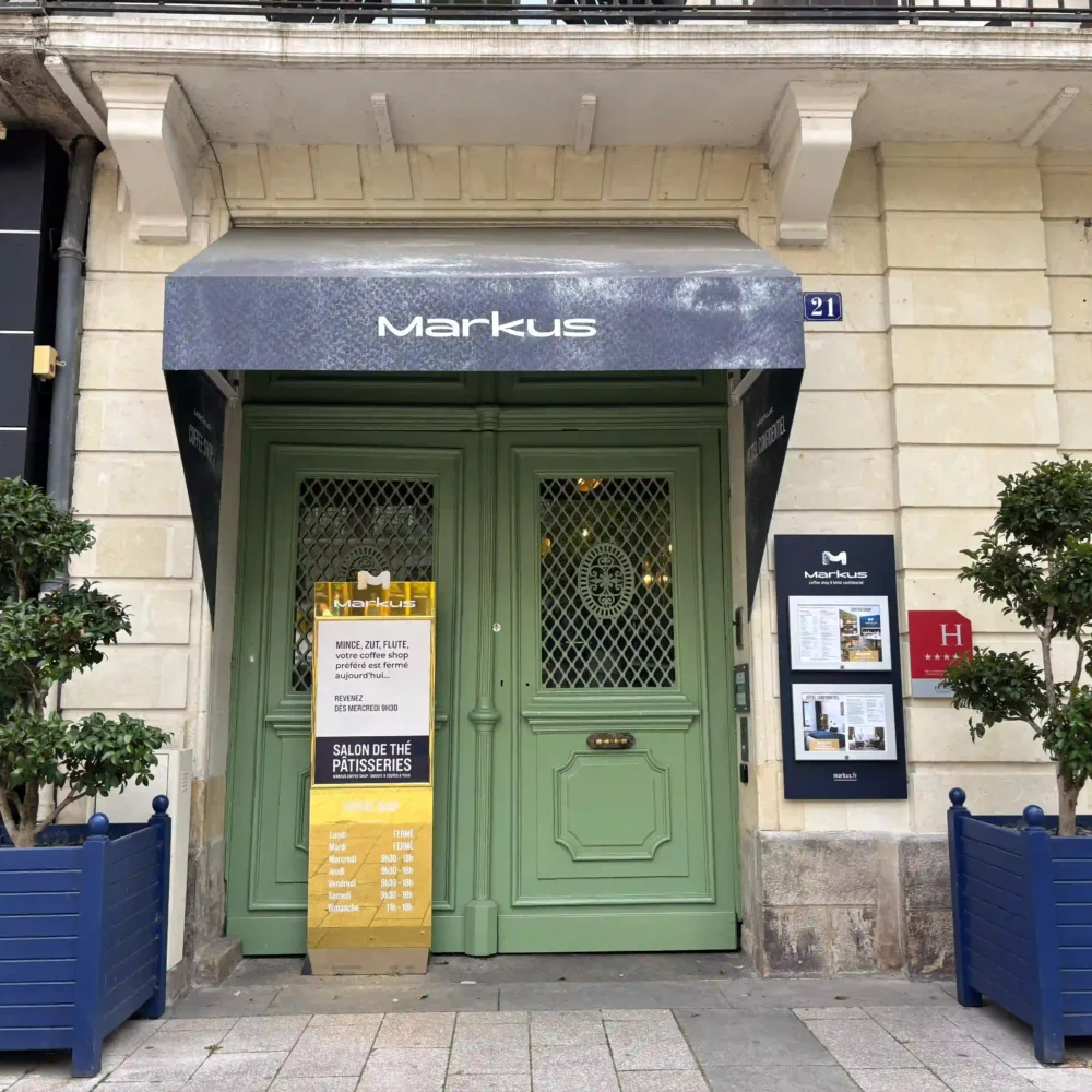 Façade du salon de thé markus coffee shop à Angers