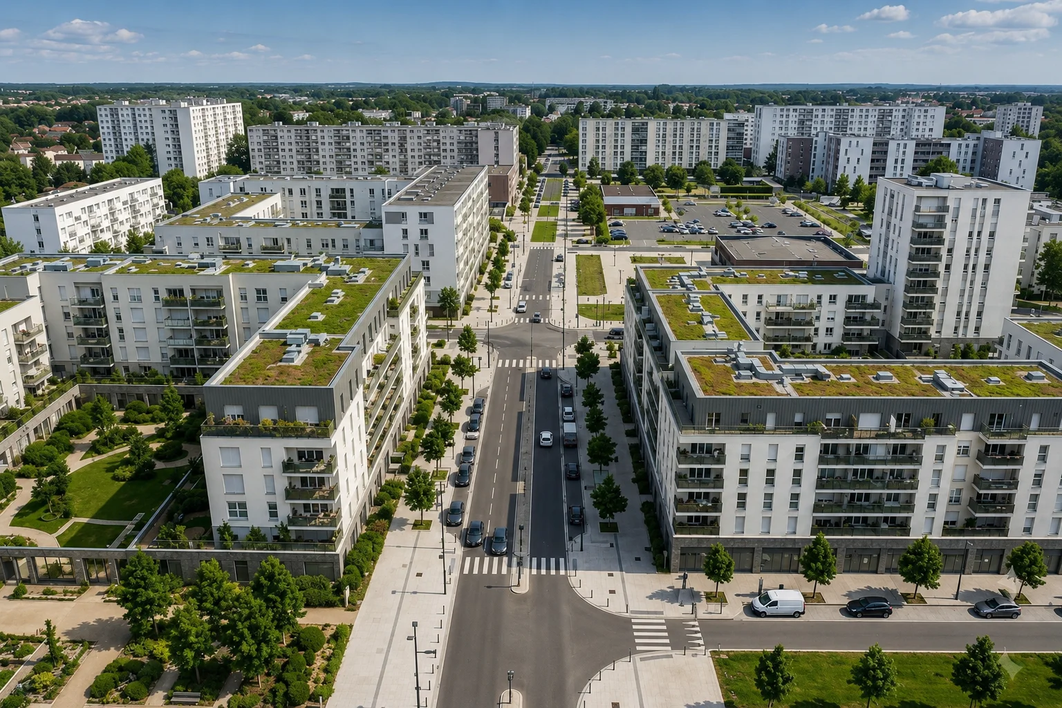 Angers plan 3D vue des quartiers