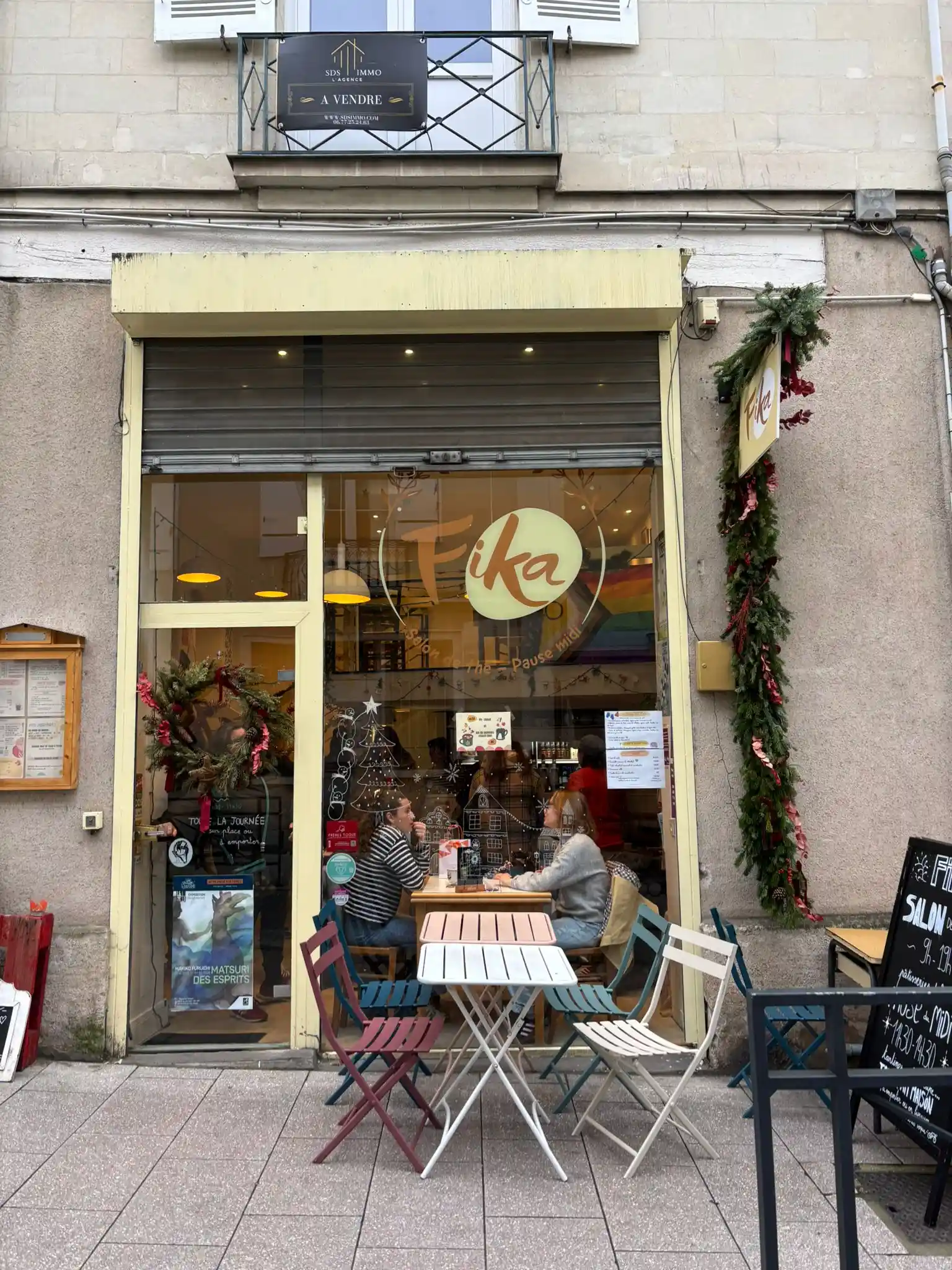 Façade salon de thé Fika à Angers