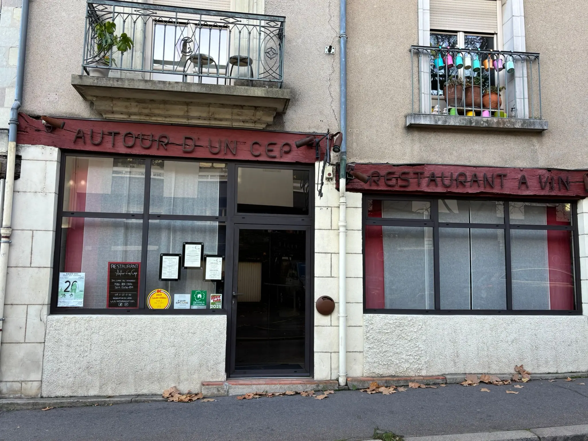 Façade du restaurant Autour d'un Cep à Angers