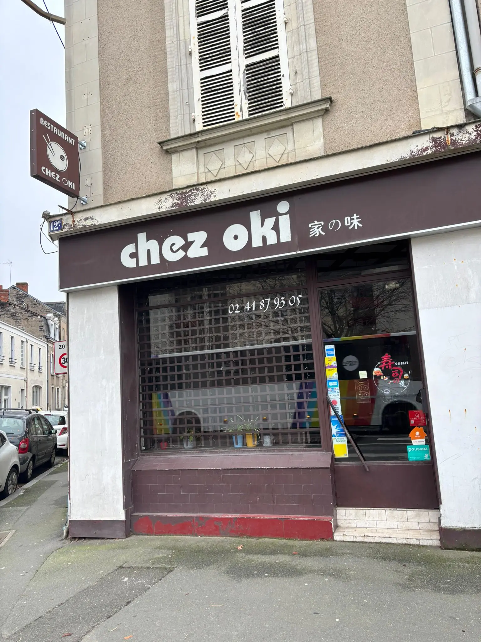 Façade du restaurant Chez Oki à Angers
