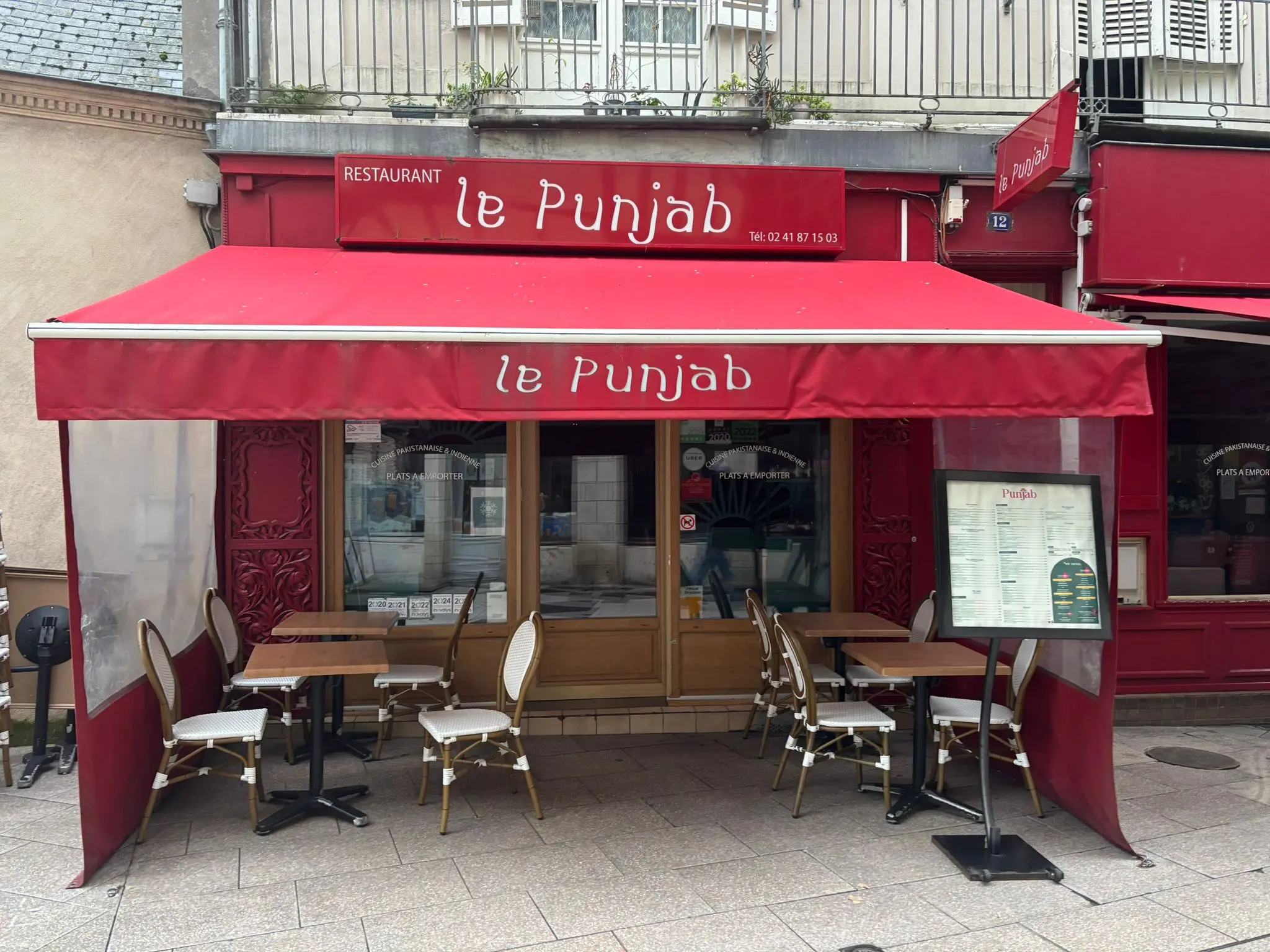 Façade du restaurant Le Punjab à Angers
