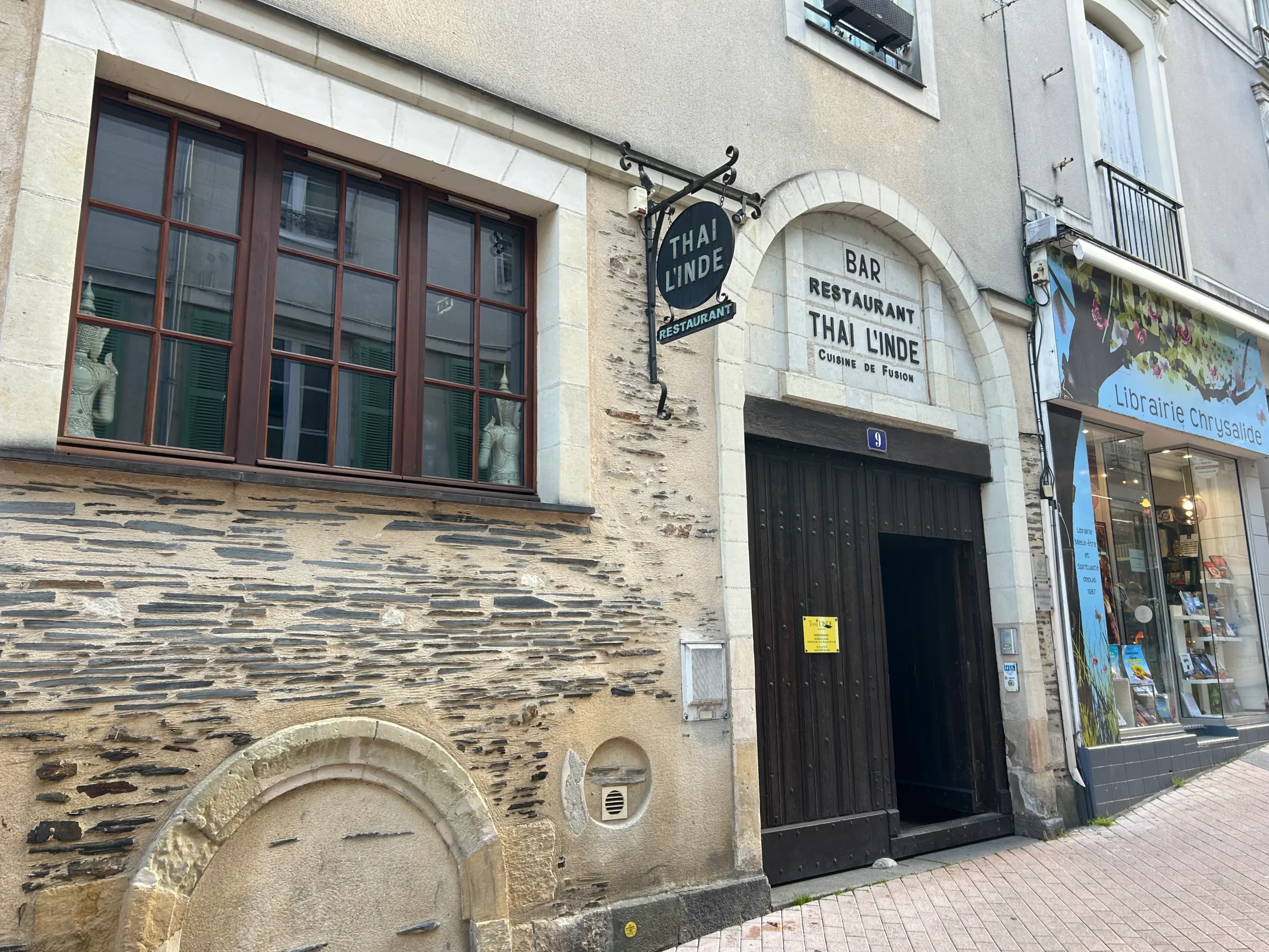 Façade du restaurant Thaï L'Inde à Angers